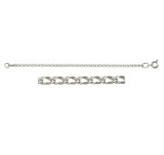 367704020017 Браслет двойной ромб (Серебро 925)