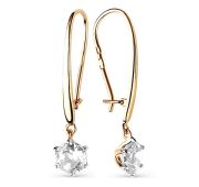 120001G317 Серьги с фианитами (Au 585)