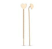 1400012574 Серьги продевки сердце (Au 585)