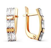 120021G624 Серьги с фианитами (Au 585)