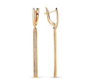 120021F989л Серьги с фианитами (Au 585)