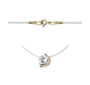 120023F722-40-2 Колье леска с фианитом (Au 585)