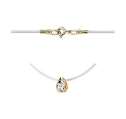 120023F725-1-40 Колье леска с фианитом (Au 585)