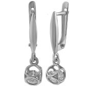 803-18771-01-00-20-01 Серьги из серебра с фианитами (Серебро 925)