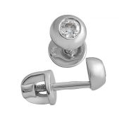 832198/3с Серьги пуссеты с фианитами (Серебро 925)