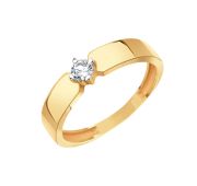 Т14201Б342 Кольцо с фианитом бренд Karatov (Au 585)
