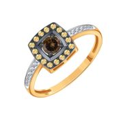 Т14701Б830 Кольцо с раух топазом бренд Karatov (Au 585)