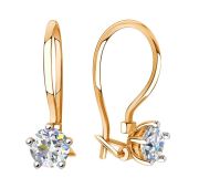 01-217578 Серьги детские с фианитом бренд Sanis (Au 585)