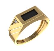 08-540197 Кольцо мужское с ониксом бренд Sanis (Au 585)