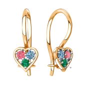 01-217747 Серьги детские с фианитами бренд Sanis (Au 585)