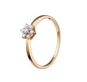 802-02343-10-00-20-00 Кольцо с фианитами (Au 585)