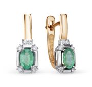 С1730-123-2,96 Серьги с изумрудами (Au 585)