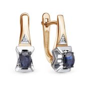 С1732-122-3,83 Серьги с сапфирами (Au 585)