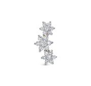 42627-151-46-01-0,65 Пирсинг моносерьга цветы с бриллиантами бренд Vesna (Au 585)