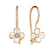 С2899-120-0,87 Серьги детские с бриллиантами бренд Империал (Au 585)