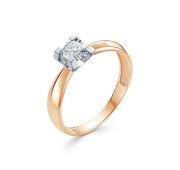 757-1100-2,42 Кольцо с бриллиантом бренд Лето (Au 585)