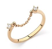 120000D579 Кольцо с фианитами (Au 585)