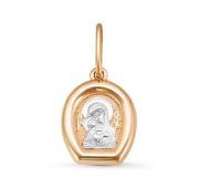 035667влад Подвеска икона владимирская бренд Delta (Au 585)