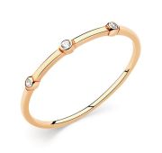 120000D395 Кольцо с фианитами (Au 585)