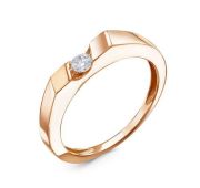 1106736 Кольцо с фианитом бренд Delta (Au 585)