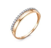 1102852 Кольцо с фианитами бренд Delta (Au 585)