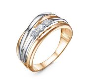 1101304 Кольцо с фианитами бренд Delta (Au 585)