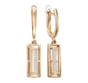 1207198 Серьги с фианитами бренд Delta (Au 585)