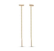 140136 Серьги продевки бренд Delta (Au 585)