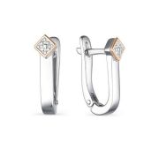 02-1970/000Б-00-2,36 Серьги с бриллиантами бренд Алькор (Серебро 925)