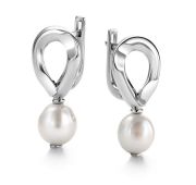 02-4110/00ЖБ-00 Серьги с жемчугом бренд Алькор (Серебро 925)