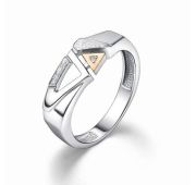 01-4338/000Б-00-2,37 Кольцо с бриллиантом бренд Алькор (Серебро 925)