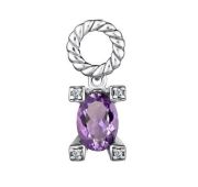 03-4004/00АМ-00 Подвеска с аметистом бренд Алькор (Серебро 925)
