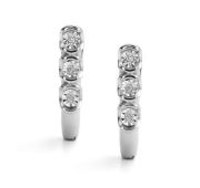 02-4321/000Б-00-2,82 Серьги дорожка с бриллиантами бренд Алькор (Серебро 925)