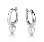 02-4115/00ЖБ-00 Серьги с жемчугом бренд Алькор (Серебро 925)