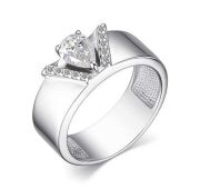 01-4061/00ГХ-00 Кольцо с горным хрусталем бренд Алькор (Серебро 925)