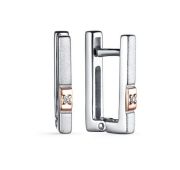 02-3283/000Б-00-2,09 Серьги с бриллиантами бренд Алькор (Серебро 925)