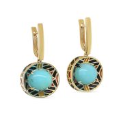 12-516-20101 Серьги с амазанитом бренд Kabarovsky (Серебро 925)