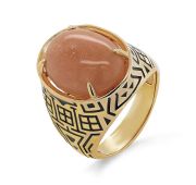 11-518-20502 Кольцо с солнечным камнем бренд Kabarovsky (Серебро 925)