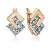 02-5429-00-201-1110 Серьги с топазом бренд Platina (Au 585)