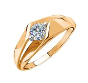 01-116459 Кольцо с фианитом бренд Sanis (Au 585)