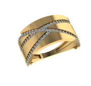 08-158915 Кольцо с фианитами бренд Sanis (Au 585)