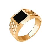 08-540178 Кольцо мужское с ониксом бренд Sanis (Au 585)