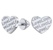 6001829-00245 Серьги пуссеты сердце бренд Pokrovsky (Серебро 925)