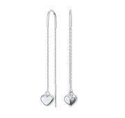 0211797-00245 Серьги продевки сердце бренд Pokrovsky (Серебро 925)