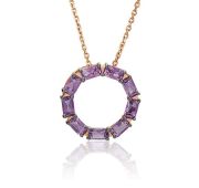 03-3065-00-203-1110-46 Подвеска с аметистом бренд Platina (Au 585)