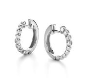 02-4049/00КЦ-00 Серьги конго с фианитами бренд Алькор (Серебро 925)