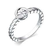 01-3947/000Б-00-2,17 Кольцо с бриллиантом бренд Алькор (Серебро 925)