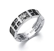 01-4095/000Б-17-4,04 Кольцо «Спаси и сохрани» с бриллиантом бренд Алькор (Серебро 925)