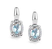 02-4292/00ТБ-00 Серьги с топазом бренд Алькор (Серебро 925)