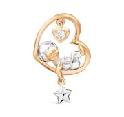 Т147035458 Подвеска сердце бренд Karatov (Au 585)